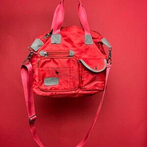 Jingpinpiju / Bright red and light grey cargo purse ❤️🩶​​​​​​